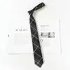 Corbata Jk Borgoña para Mujer, Estilo Japonés, Rayas, Fácil de Usar, para Fotos de Graduación, Toga de Licenciatura, Accesorio de Uniforme Escolar
