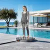 Ducha de Jardín Kangrun Redonda Negra Marco de Aluminio Gunmetal Montaje en Suelo A prueba de Viento e Impermeable Altura de la Fuente Hasta 4 Metros con Ruedas