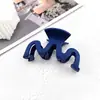 Clip de Agarre para Cabello de Acrílico Escarchado con Forma de Ola Transfronterizo de Corea del Sur Pasador de Temperamento Femenino Adorno para el Cabello Pinza de Tiburón Disco Trasero para el Cabello