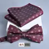 Gravata Borboleta, Lenço Quadrado de Flores, Terno de 2 Peças, Jacquard Novo Estilo, Roupa Formal Masculina, Moda, Casual, Negócios, Executivo, Noivo, Casamento