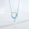 Collar Xinghe Perseguidor de Sueños Moda Femenina Lujo Ligero Colgante de Estrella y Luna Cadena de Clavícula de Moda Personalizada de Nicho Verano