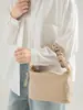 Bolso Tote Estilo Coreano con Cordón y Pliegues para Estudiantes, Bolso de Hombro Ligero, Versátil, Artístico, Moda de Gama Alta para Viajes Diarios