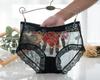 Calcinhas de renda sexy por atacado para mulheres, novas calcinhas de renda bordada sem costura para mulheres, fabricantes de calcinhas de cintura média de malha