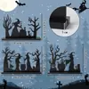 Decoração Artesanal de Silhueta 3D Transfronteiriça Festival de Halloween Festa Pegadinha Monstro Árvore Grande Ornamento de Madeira para Casa