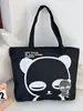 Bolso de Hombro Nuevo Estampado, Bolso de Lona para Mujer de Mano, Bolso Tote Estilo Coreano de Gran Capacidad, Bolso Artístico para Estudiante