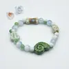 Colección de Cuentas Jingdezhen Cuentas Budistas Pulsera de Cerámica Popular Nuevo Estilo Chino Fresco y Sencillo Estilo Nacional Tejido Puramente Hecho a Mano