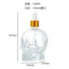Botella de Perfume de Calavera Cosméticos Botella con Atomizador de Presión Botella de Muestra de Vidrio Transparente Botella Vacía Empaque Venta al por Mayor