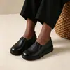 Novos Sapatos de Couro Primavera/Outono, Sola Macia Antiderrapante, Fundo Plano, Sapatos Casuais para Idosos, Meia-idade, Mães, Slip-ons para Mulheres