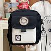 Bolsa de Tela Pequeña de Oso Lindo Estilo Coreano para Mujer, Bolsa de Hombro para Viaje/Estudiante, Bandolera Pequeña Simple, Bolsa Cruzada para Chica Suave