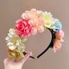 Super hada flores de primavera y verano horquilla de lirio dulce rosa costera hibisco horquilla flor clip lateral flequillo roto