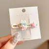 Pinzas dulces para el pelo lateral de niña, temperamento dopamina, estilo coreano, pinzas laterales, pinzas exquisitas de alta gama para flequillo, accesorios para el cabello, pinzas rectas