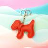 Popular Europeu e Americano Couro Laço Cachorro Animal Boneca Chaveiro Carro Chaveiro Bolsa Pingente Capa de Celular Acessórios