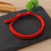 Sencilla nueva cuerda de mano tejida a mano para mujer nudo de diamante geométrico Festival del Bote Dragón cuerda roja pulsera de cuerda colorida al por mayor