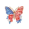 Broche de Mariposa de Cristal Verde Best-Seller Transfronterizo de Lujo Ligero con Diseño Robusto Incrustado de Diamantes, Sensación Elegante y de Alta Gama, Elegante Broche para Mujer