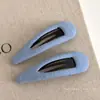 Estilo Coreano Novo Azul Recorte Gota d'Água Tecido Grampo de Cabelo Doce e Simples Franja BB Clip Versátil Lateral Clipe Acessório de Cabelo