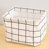 Cesta de Almacenamiento Caja de Almacenamiento de Tela para Escritorio Cesta de Almacenamiento para Ropa Interior Calcetines Caja de Almacenamiento Plegable Caja de Almacenamiento para Armario Algodón Lino