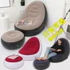Sofá Perezoso Inflable de 7 Colores con Reposapiés Juego de Dos Piezas, Plegable y Portátil, Uso en el Hogar, Sofá Inflable de PVC Flocado Al Por Mayor