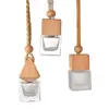 Saída de Ar do Carro Purificação de Ar Garrafa de Aromaterapia de Vidro Ornamentos Garrafa Vazia de Aromaterapia de Madeira com Cordão Joia Garrafa de Perfume
