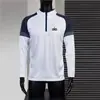 Roupas de Treino Meia-Zip Primavera e Outono Americanas para Homens Novo Futebol Secagem Rápida Respirável Corrida Mangas Longas Roupas de Fitness para Esportes
