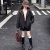 Abrigo de Otoño para Niñas 2026 Nuevo Moda Top de Dos Piezas Falso para Niños, Chaqueta de Cuero Estilo Coreano Súper Elegante para Niñas en Otoño