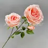 Rosa Simulação Haste Única Rosa Grande Austin Flor Artificial Flor Falsa Arranjo de Local Rosa Presente Dia dos Namorados Material Floral