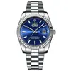 Reloj Casual de Negocios Binbang para Hombre Banda de Acero Resistente al Agua Calendario Dual Moda Reloj de Cuarzo Luminoso Venta al por Mayor Transfronteriza