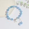 Nova Moda Estilo Mori Cor Fresca Pulseira com Borla e Contas de Borboleta Pulseira de Contas em Degradê Versátil