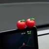 Novo Estilo Fruta da Paz Maçã Fruta Simulada Decoração de Carro Painel Fofo Tela do Carro Decoração de Natal