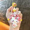 Corrente Criativa para Celular com Contas de Gato Chaveiro Pingente Fofo para Bolsa Acessórios para Capa de Celular Pequeno Presente para Casal Venda por Atacado
