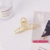 Pinza para el pelo de estilo coreano, sencilla, de metal, con forma de cruz y diseño de tiburón, de moda, con disco para la cabeza, para mujer