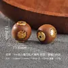 Plata 925 Chapada en Oro Cuentas Barril de Madera de Águila Natural Cuentas Espaciadoras Parche Cuentas Sueltas Accesorios para Joyería Hecha a Mano DIY Pulsera Accesorios de Juego Cultural