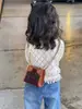Nueva Bolsa Infantil Moda Retro Cuadrada Pequeña de Lana Billetera Bolso Cruzado de Cadena Trendy para Niña