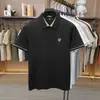 Camiseta tipo Polo Leishbert de Fibra de Bambú y Nylon Elástico Sin Costuras para Hombre de Manga Corta Camiseta de Manga Corta Transpirable de Verano sin Planchar