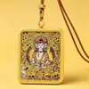 Figura de Manjushri pintada en negro-oro, ocho deidades guardianas, thangka pintado a mano en oro, estilo tibetano, thangka pintado a mano personalizable