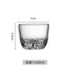 Xícara de café de chá de estilo japonês cristal transparente esculpido xícara justa kung fu jogo de chá copo de vidro grão de bico de alta qualidade distribuição de chá de estilo japonês