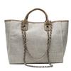 Nova Bolsa Grande Feminina 2020 Novo Estilo Coreano Fashionável Casual Grande Capacidade Ombro Transversal Bolsa Tote de Corrente