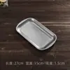 Prato vintage bandeja de café manual retangular aço inoxidável grau alimentício prato de chá prato de sobremesa alta qualidade