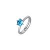 Anillo de pareja para hombre y mujer, estilo simple, con temperamento de moda, corona coreana, anillo de circón, anillo de boda abierto con diamantes.