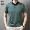 Camiseta de Manga Corta para Hombre Verano 2024 Nueva Llegada Moda Joven y de Mediana Edad Camiseta a Rayas Informal de Media Manga Versátil Camisa Polo