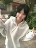 Sudadera con cremallera y bordado de letras de peso pesado para mujer 2026, chaqueta informal de otoño de ajuste holgado