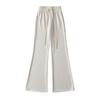 Calça Esportiva Casual com Cordão para Mulheres Estilo Hot Girl Americana Outono e Inverno 2023 Nova Cintura Alta Solta Reta Perna Larga Calça Mop