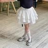Emo Beibei Falda Elegante Dulce con Capas y Encaje para Niña Falda Occidental Delgada hasta la Rodilla
