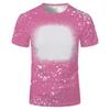 2022 nueva camiseta de manga corta para hombre y mujer con patrón de moda de transferencia térmica 3D personalizado de cuello redondo