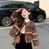 Abrigo suéter peludo para niñas ropa de invierno ropa para bebé y niños Fair Isle cálido top niña invierno ropa de lana de cordero moderna