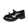 Zapatos Mary Jane de tacón alto estilo retro francés para mujer, primavera 2025, con lazo y punta redonda, estilo británico, pequeños zapatos de cuero para mujer.