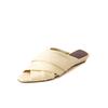 Sandálias Macias de Pele de Ovelha Tendência Franzidas Novas Peças de Exterior Nicho Chinelos Retro Peep-Toe Plataforma Sapatos Preguiçosos