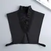 Cuello Falso Desmontable de Encaje con Cuello en V para Mujer, Capa Base Versátil para Suéteres y Sudaderas, Cuello Falso Decorativo Blanco para Camisas de Otoño e Invierno