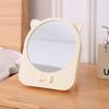 Espejo de Maquillaje Redondo para Gato con Caja de Almacenamiento Escritorio Lazo Estudiante Belleza Maquillaje Espejo de Maquillaje Lindo Espejo de Princesa