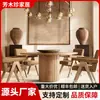 Rh Estilo Campestre Americano Madera Maciza Mesa Redonda de Comedor Silla de Comedor Restaurante Francés Mesa de Café Mesa de Comedor para el Hogar Mesa de Conferencias Diseñador