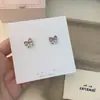 Brincos com Design Floral Rosa Doce, Versáteis e Frescos, Brincos da Coleção Borboleta de Zircônia de Alto Padrão de Nicho